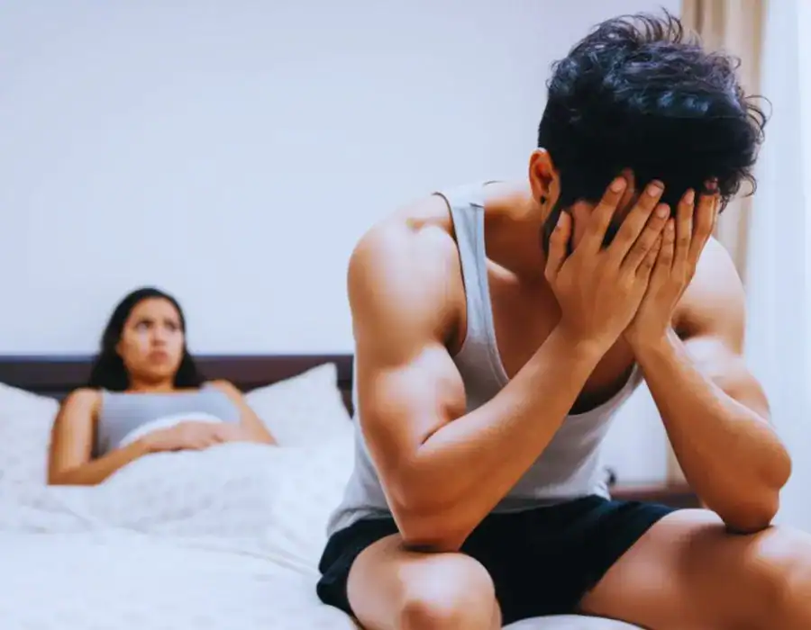Image of upset man in need of erectile dysfunction treatment Bicester